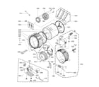 Kenmore Elite 79641002612 drum & tub diagram