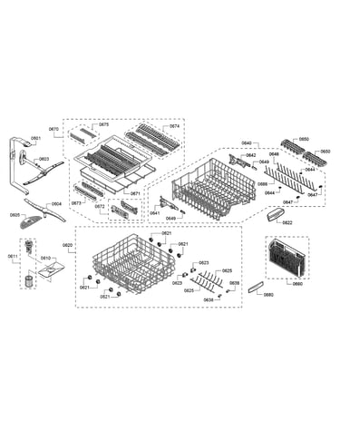 Spray arms/racks