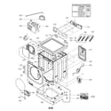 Kenmore Elite 79641582412 cabinet & control panel diagram