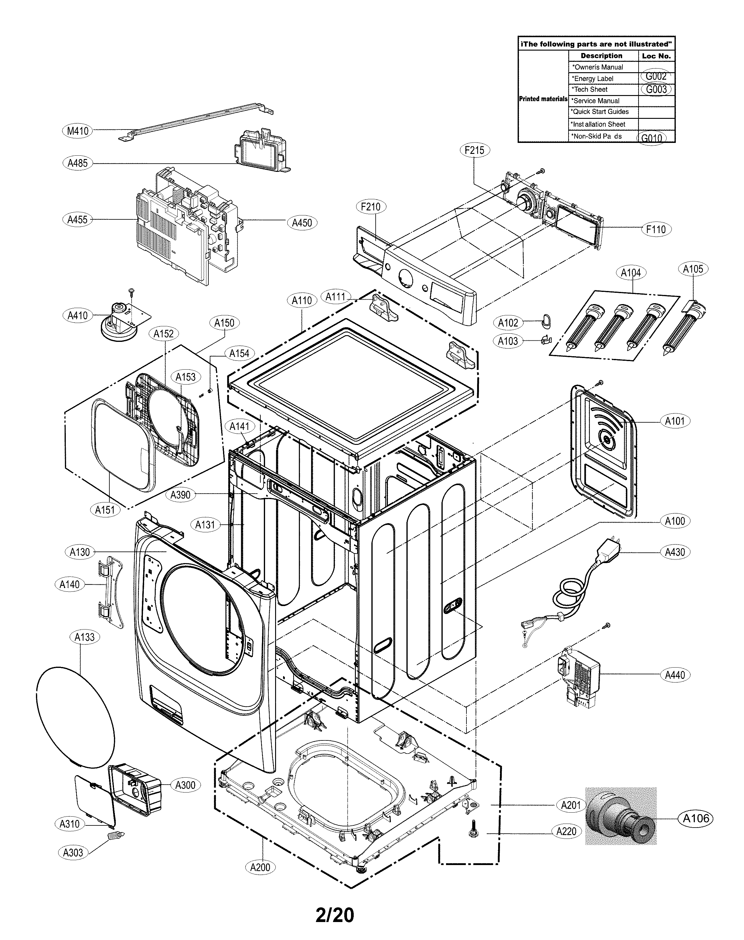 Cabinet & control panel