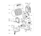 Kenmore Elite 79681073311 drum & motor - electric type diagram