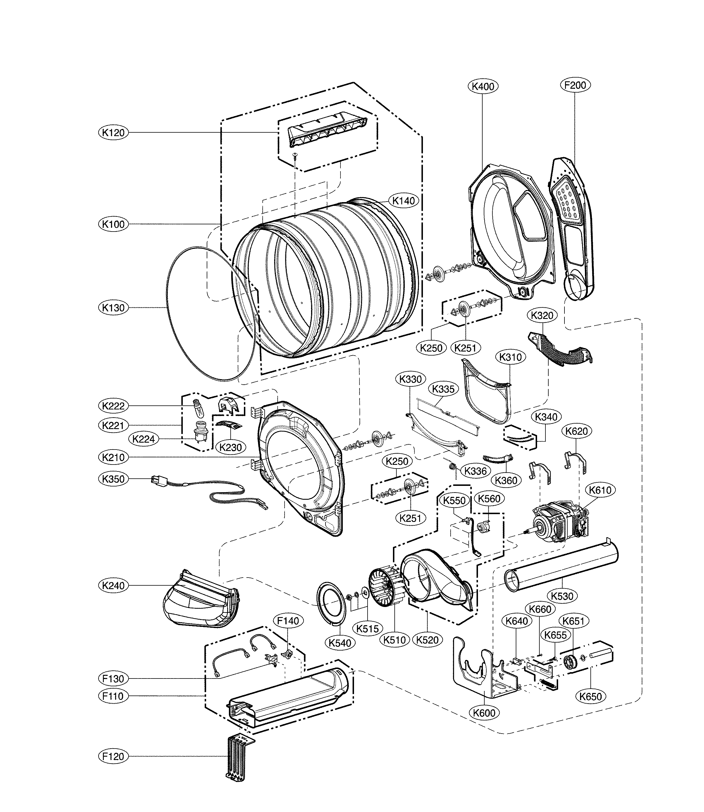 Drum & motor - electric type