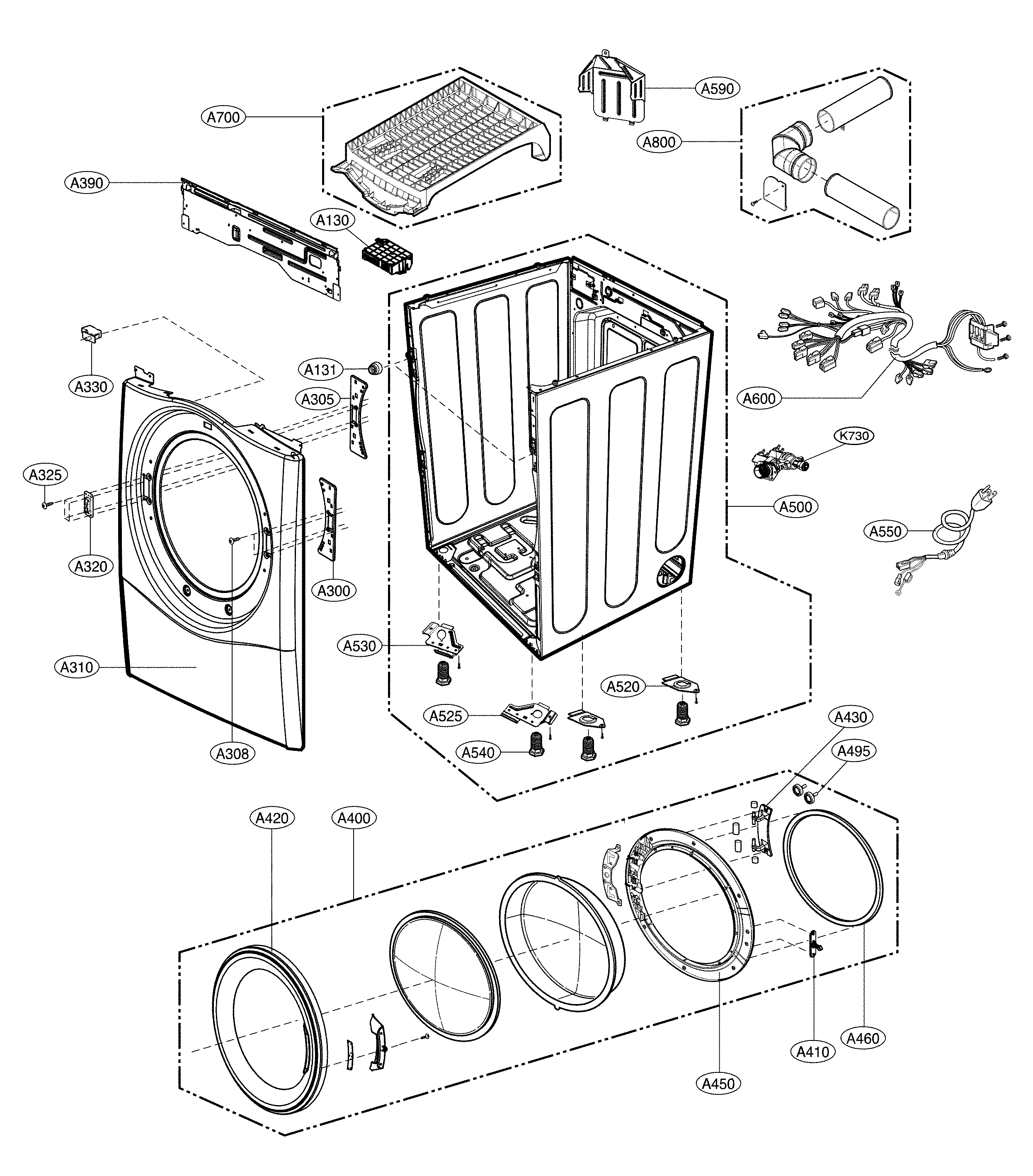 Cabinet & door : gas type