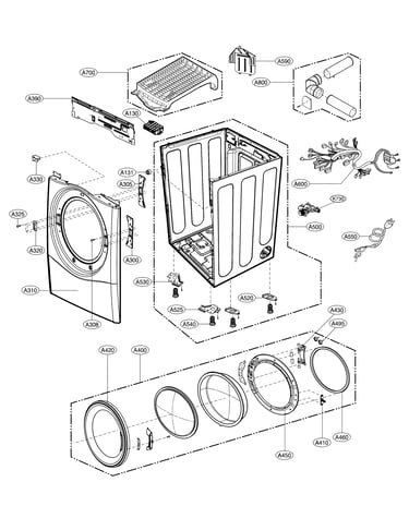 Cabinet & door : gas type
