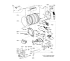 Kenmore 79691563910 drum & motor : gas type diagram