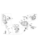 Water inlet/sump/heat pump