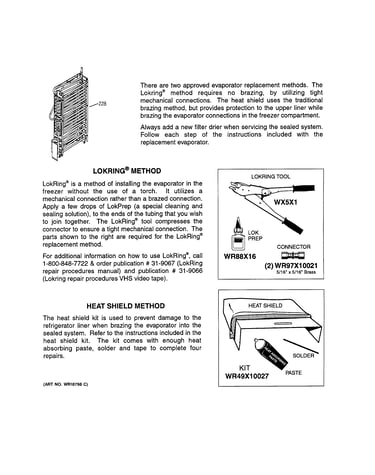 Evaporator instructions