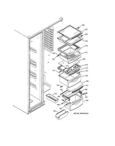 Fresh food shelves
