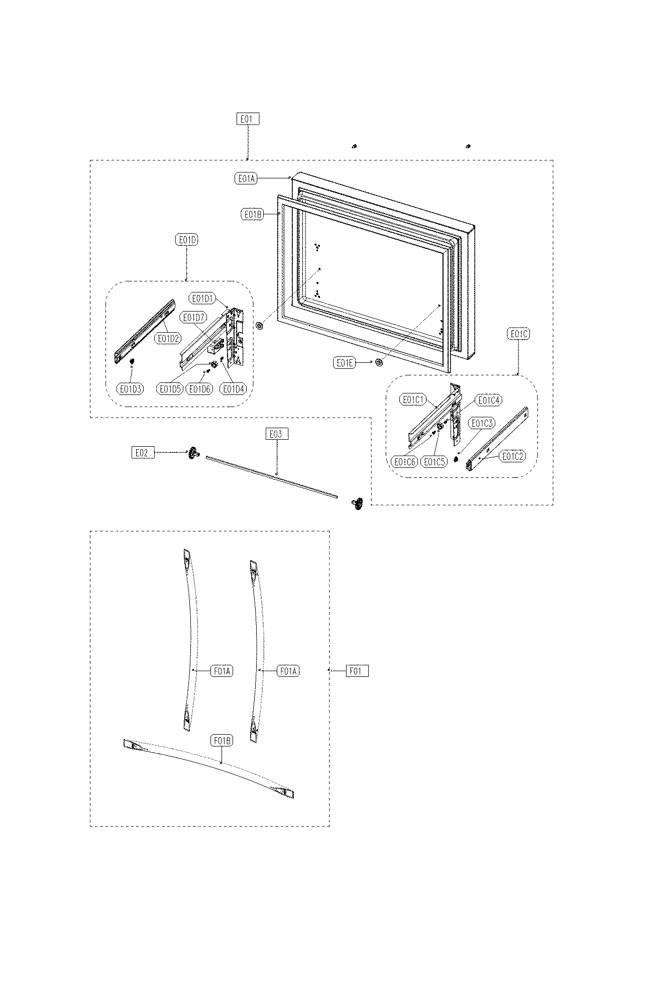 FREEZER DOOR & HANDLES