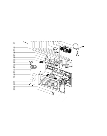 Microwave cavity/ventilation motor
