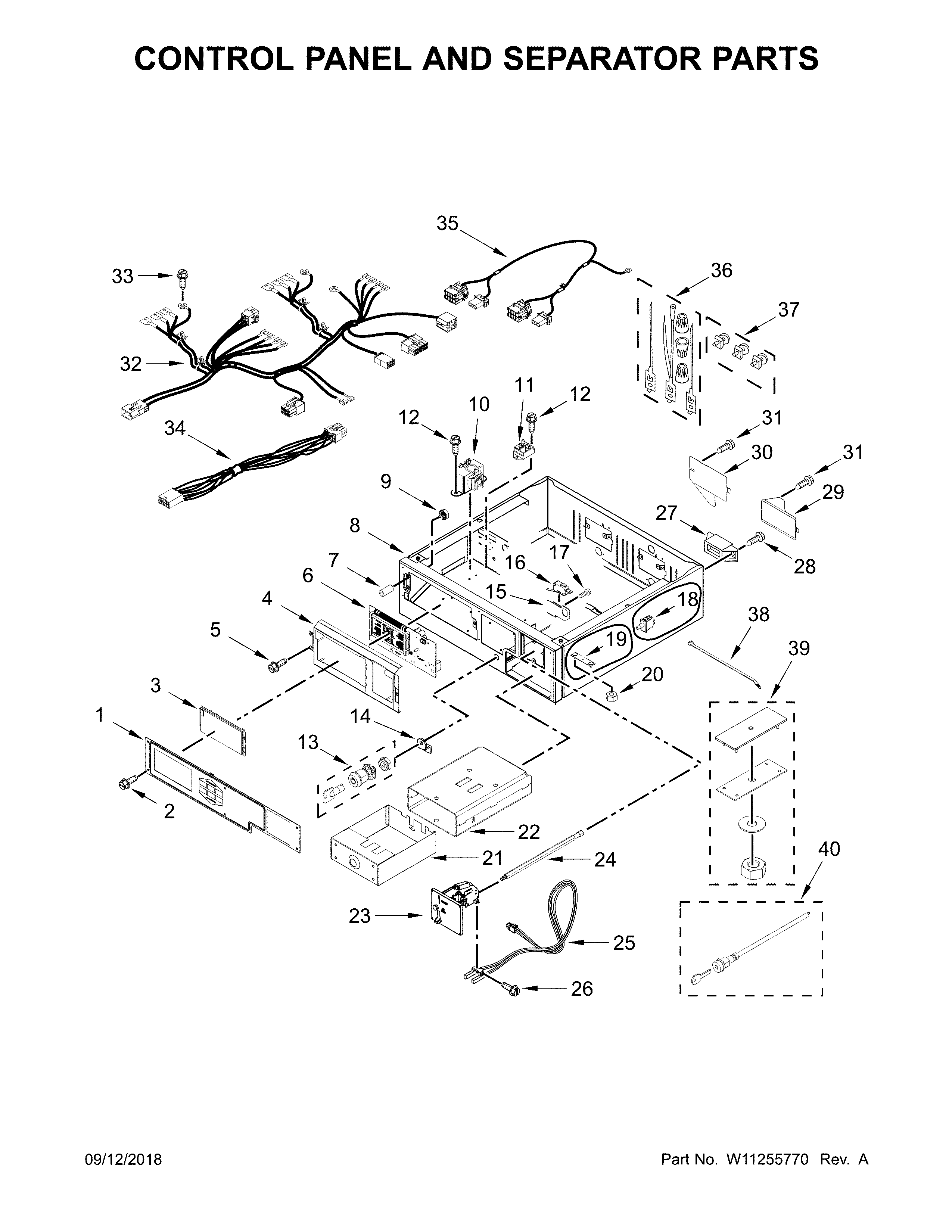 Control panel & separator parts