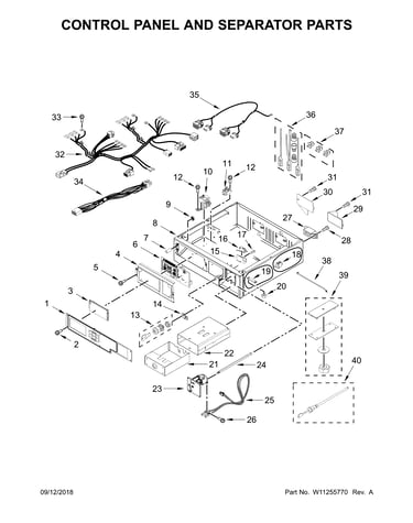 Control panel & separator parts