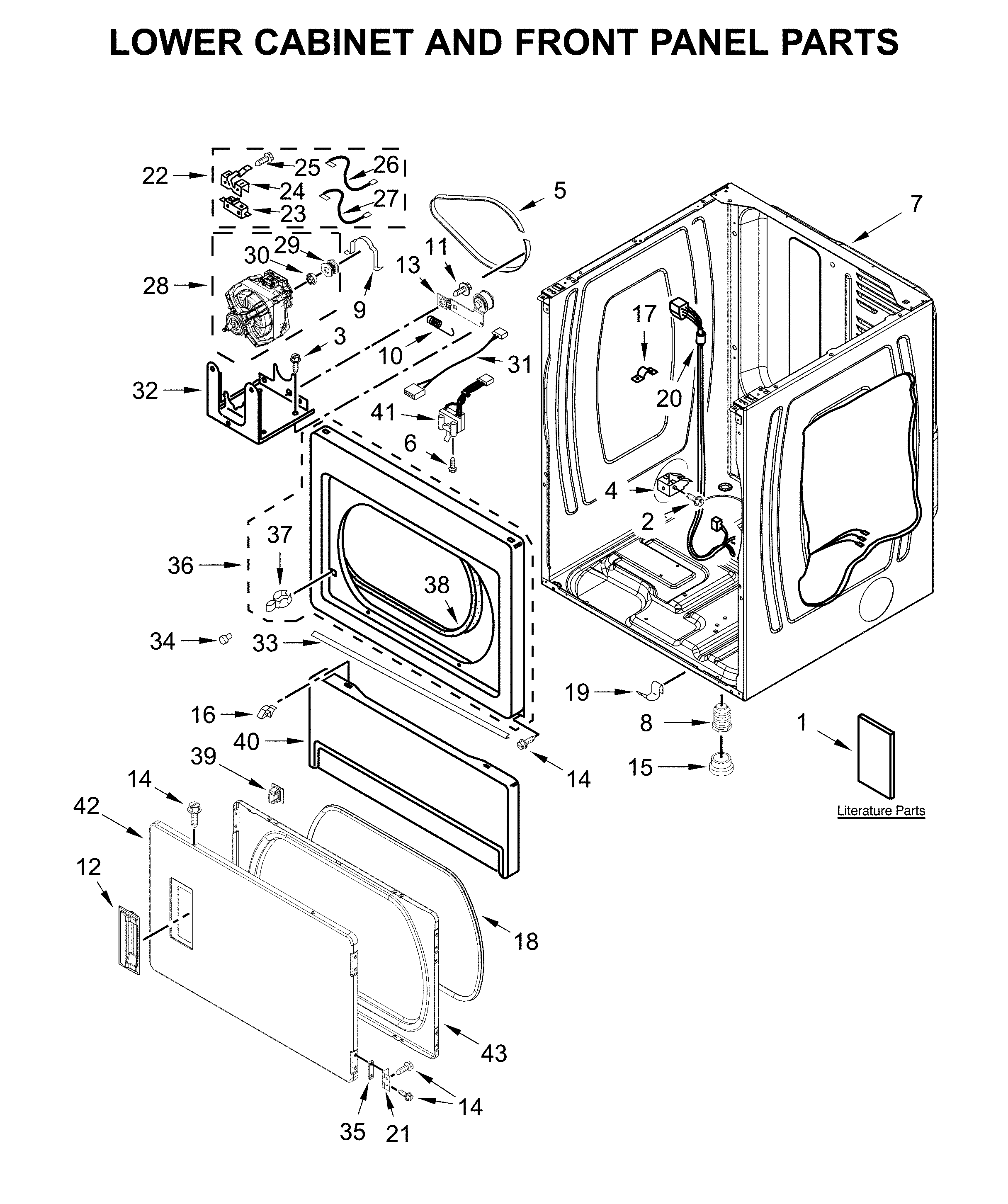 Lower cabinet & front panel
