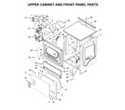 Whirlpool CSP2940HQ0 upper cabinet & front panel parts diagram