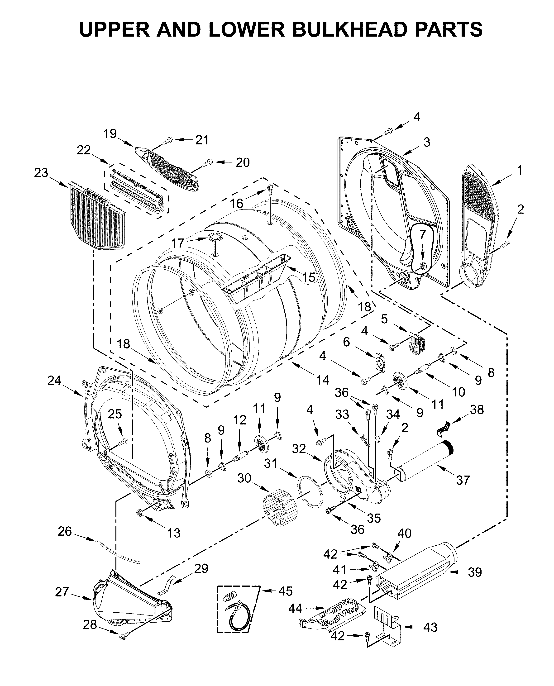 Upper & lower bulkhead parts