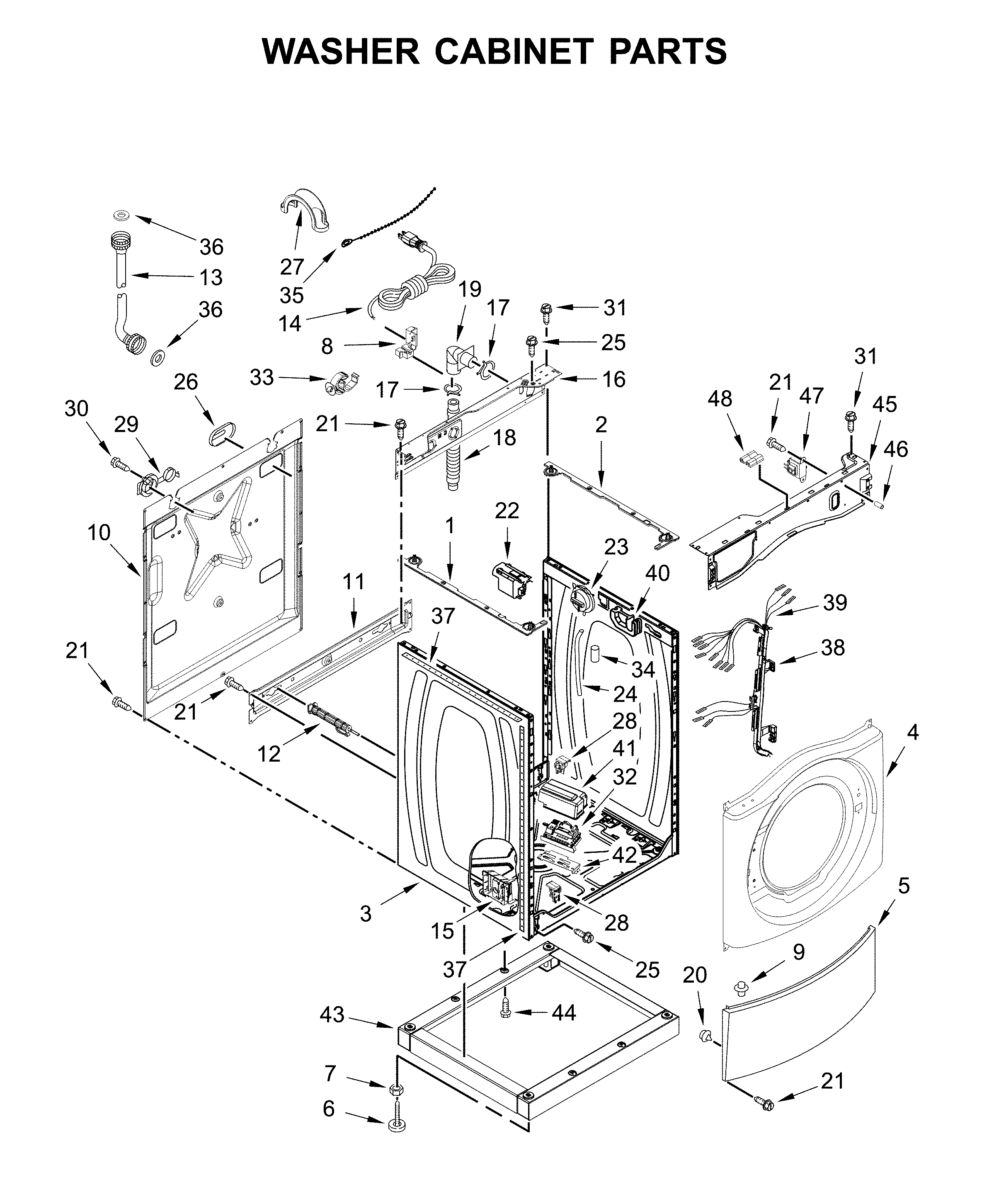 Washer cabinet