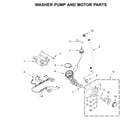 Whirlpool CGT9000GQ0 washer pump & motor parts diagram