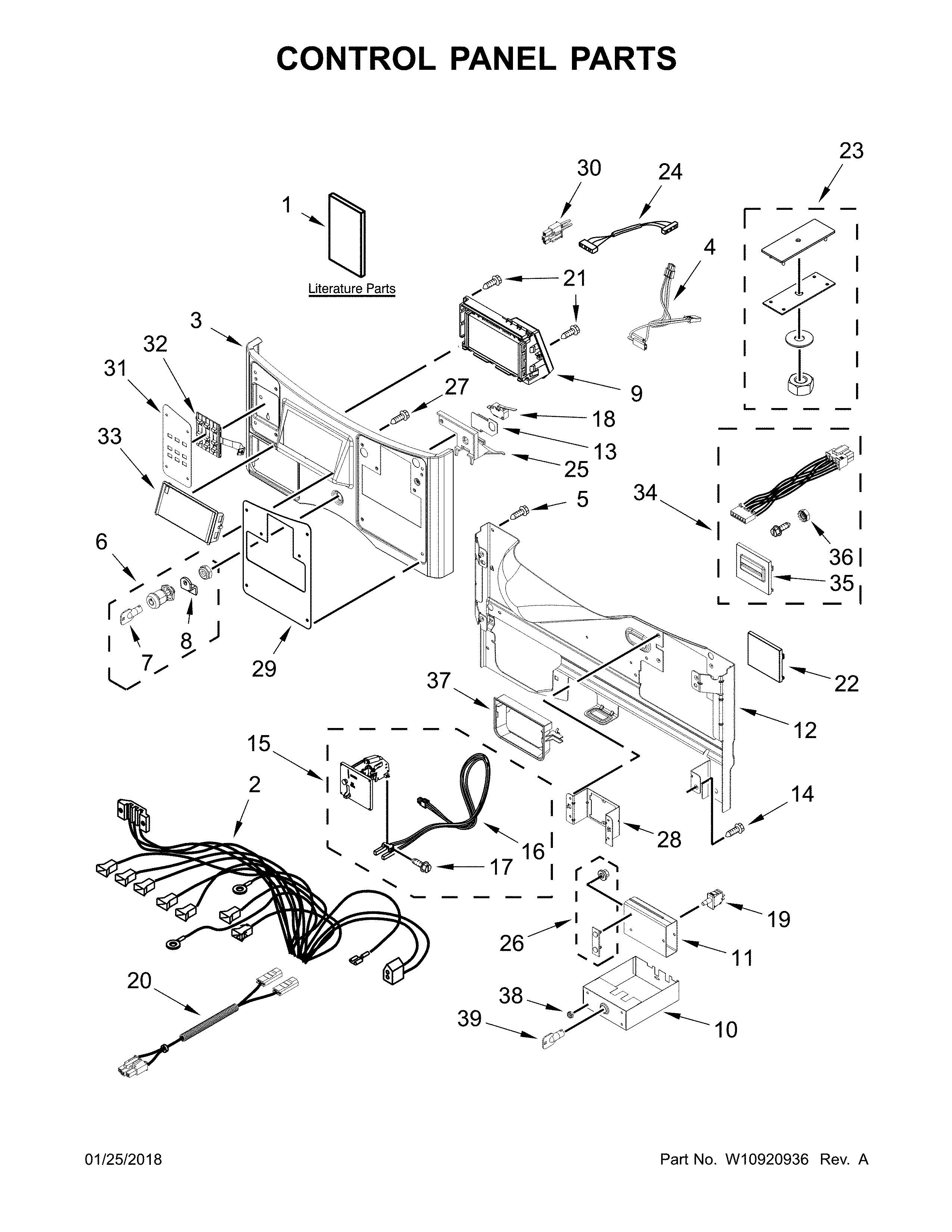 Control panel parts