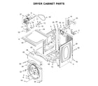 Whirlpool CET9000GQ0 dryer cabinet parts diagram