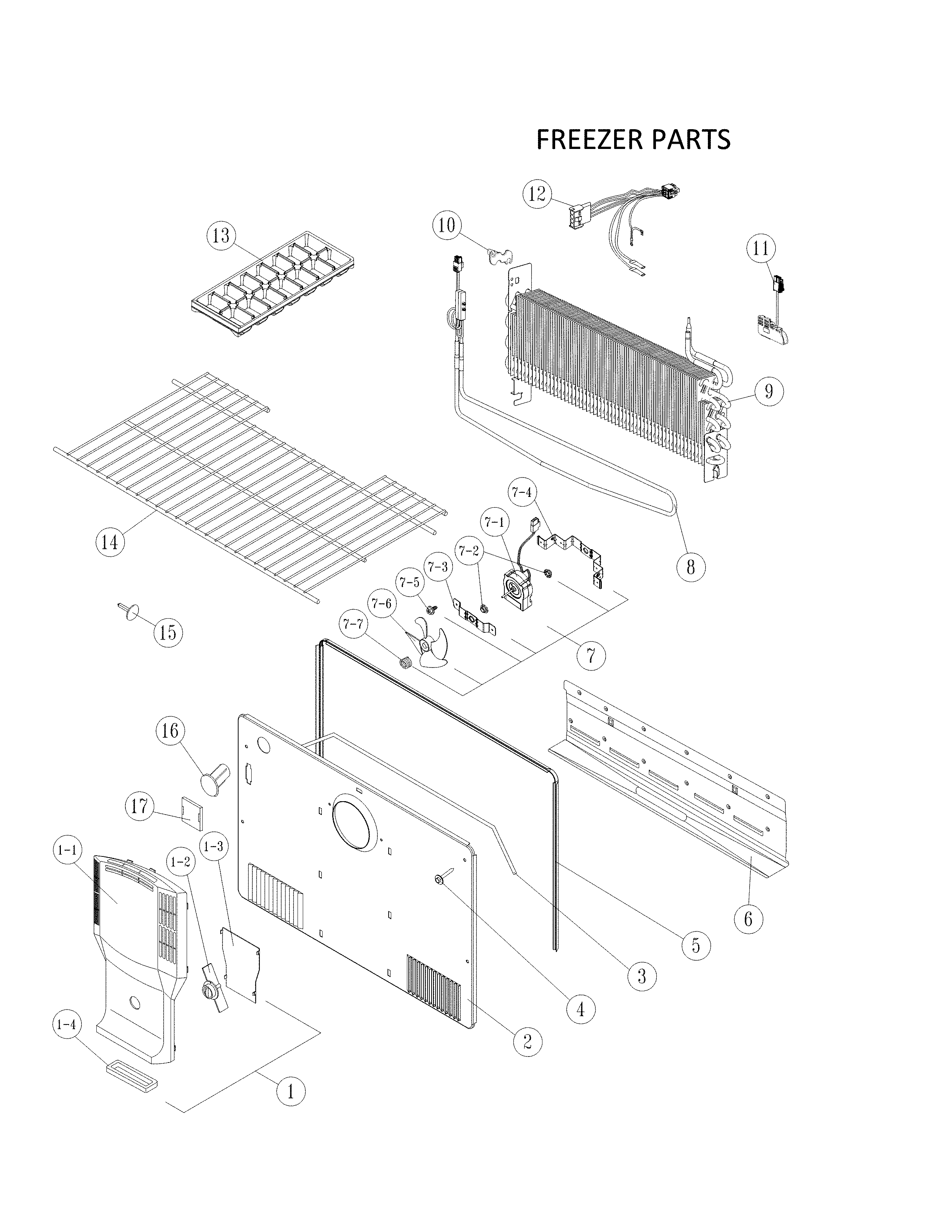 Freezer parts