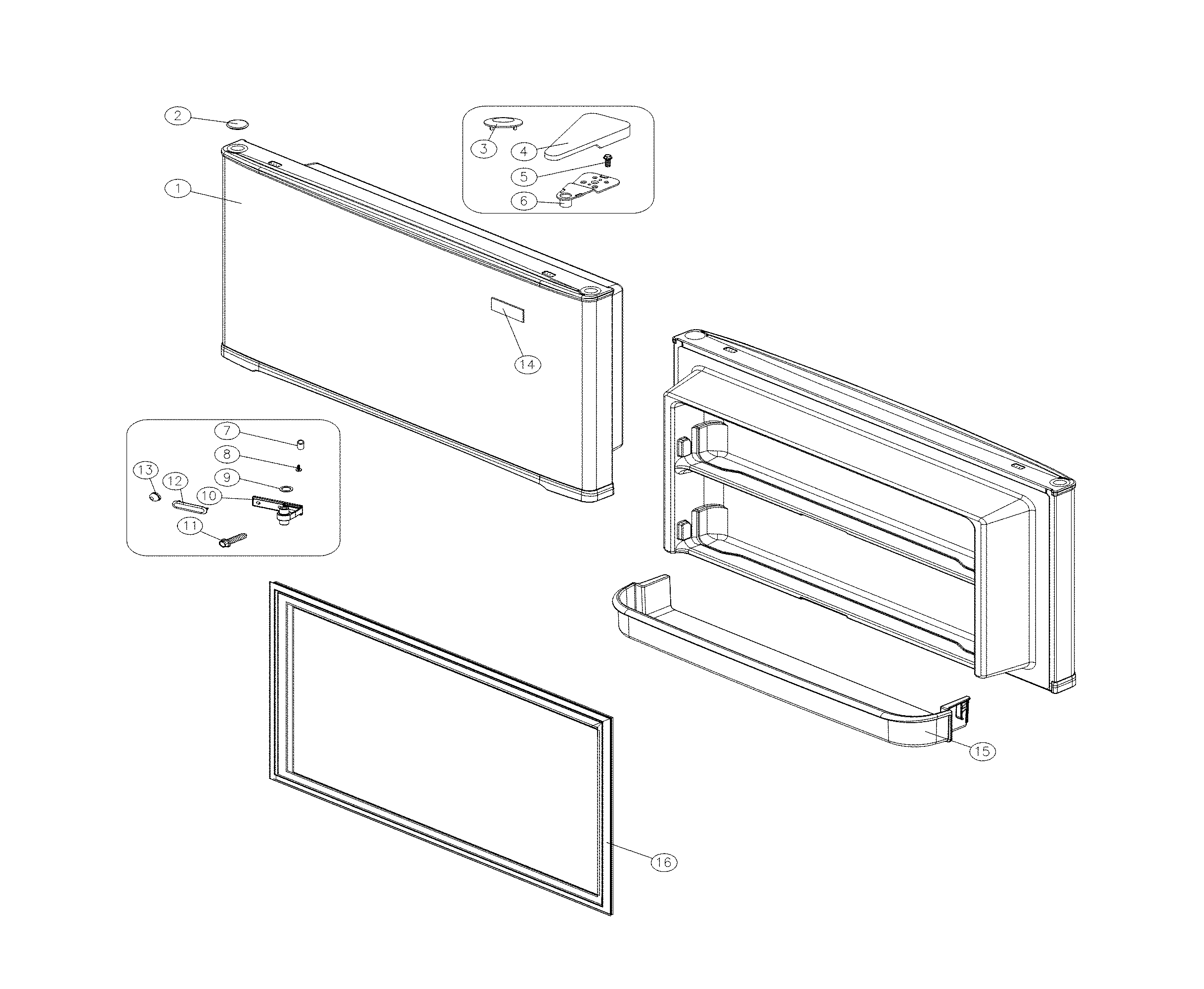 Freezer door