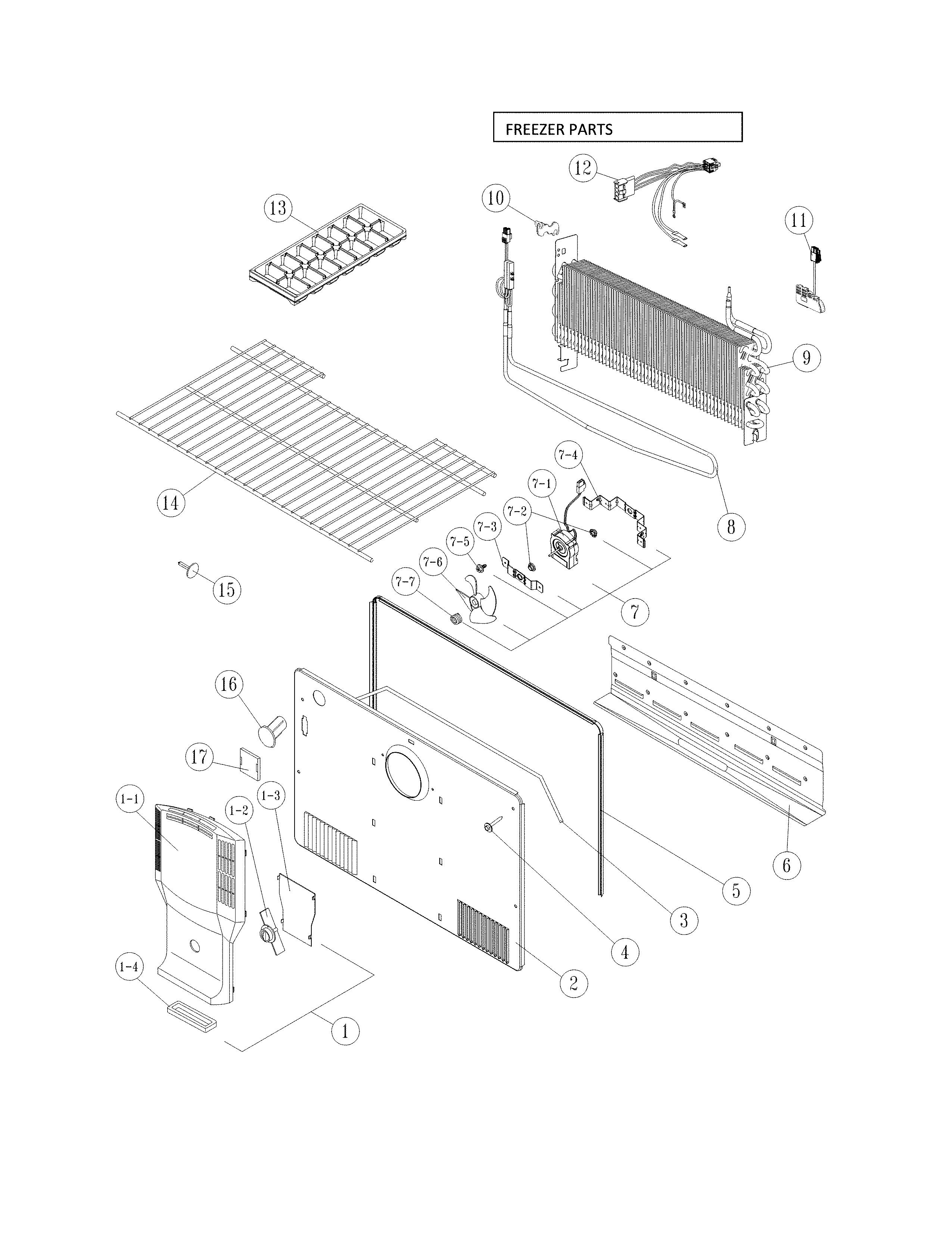 Freezer parts
