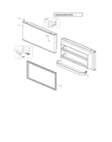 Freezer door parts