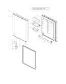 Fresh food door parts