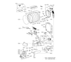 LG DLEX7900BE/00 drum & motor assembly: gas type diagram