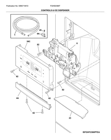 Controls & ice dispenser