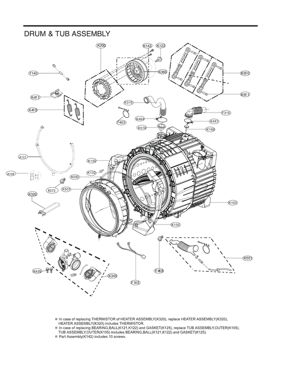Drum/tub assembly