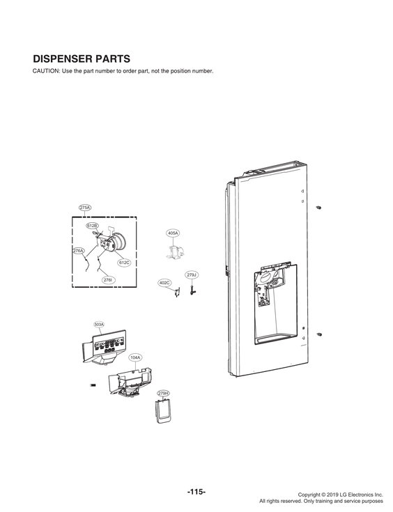 DISPENSER PARTS