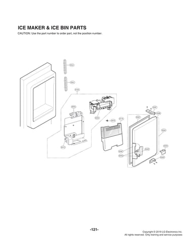 Ice maker/ice bin parts