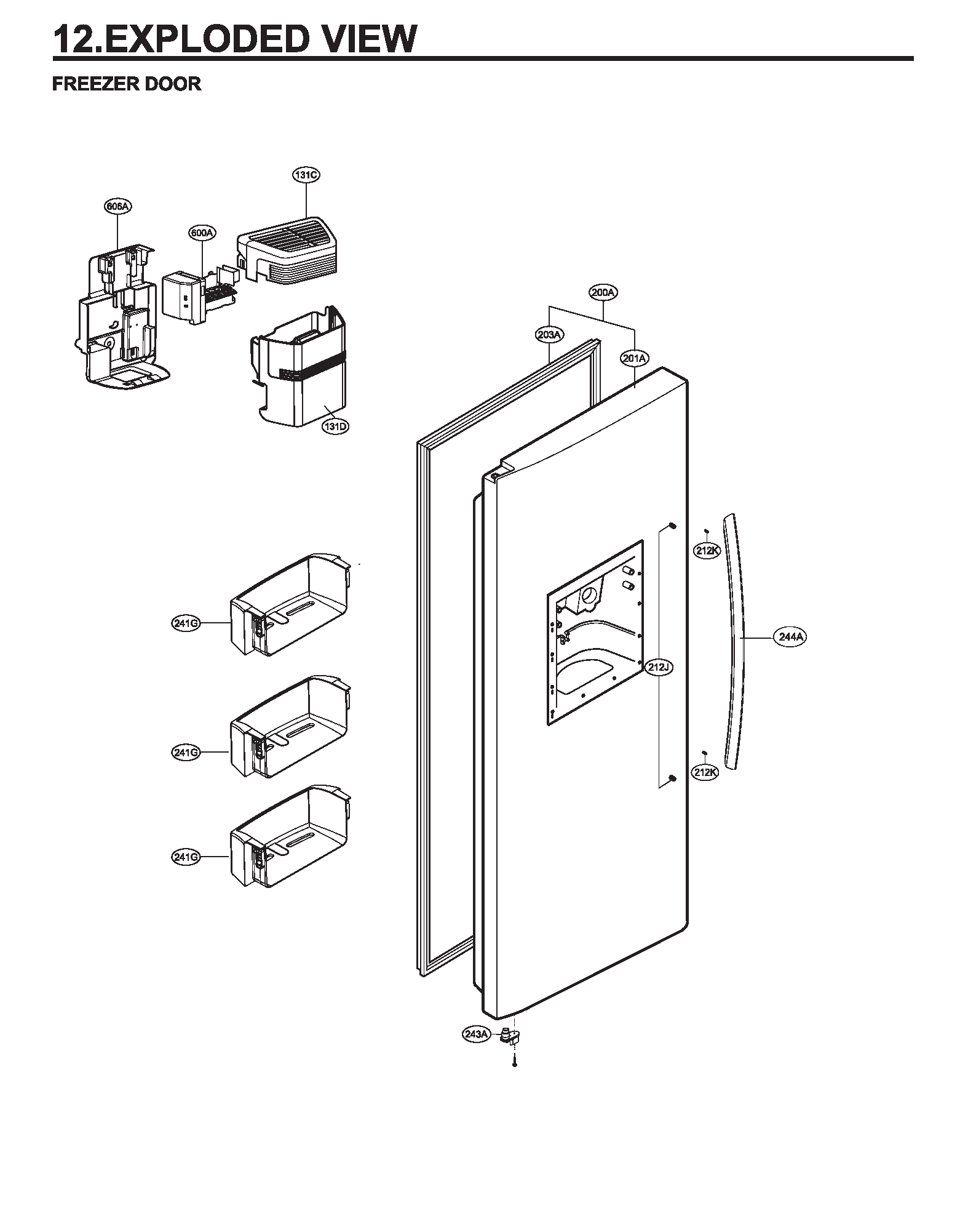 Freezer door