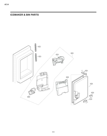 Icemaker/bin parts