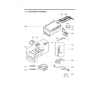 Kenmore Elite 79641542210 dispenser assembly diagram