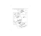 Kenmore Elite 79681728000 panel drawer/guide assy diagram