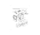 Kenmore Elite 79681728000 cabinet/door assy diagram