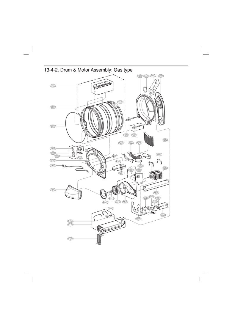 DRUM/MOTOR ASSY: GAS TYPE