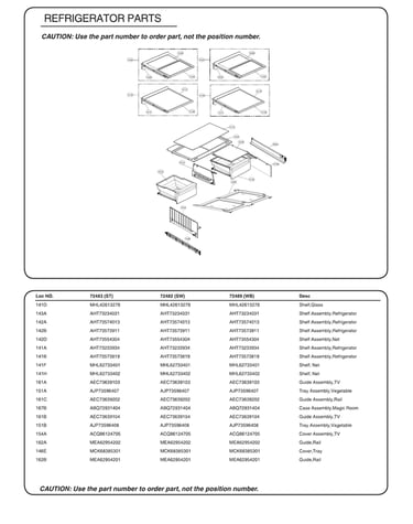Refrigerator parts