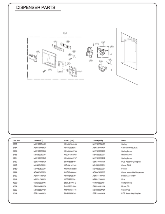 DISPENSER PARTS