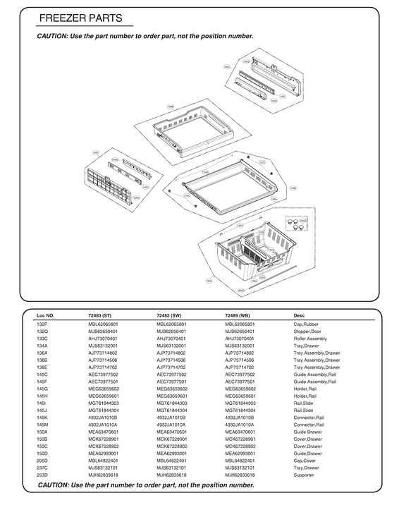 Freezer parts