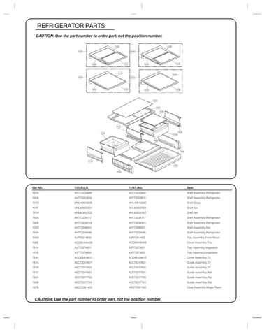 Refrigerator parts