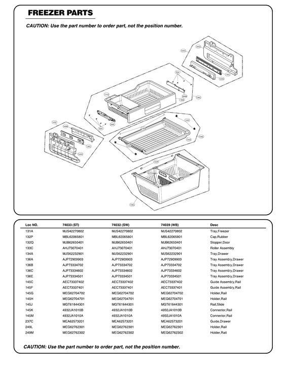 FREEZER PARTS