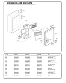 Ice maker/ice bin parts