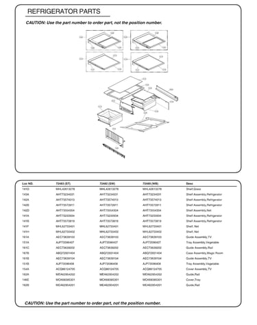 Refrigerator parts