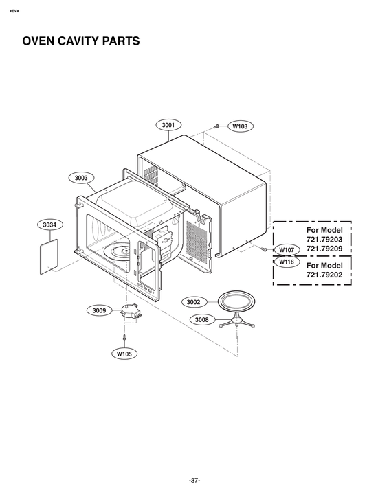 OVEN CAVITY PARTS