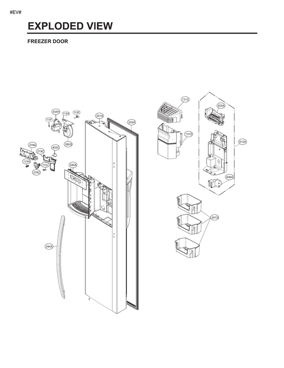 Freezer door