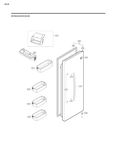 Refrigerator door