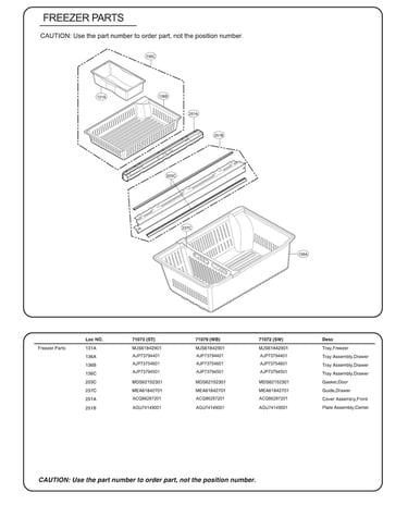 Freezer parts
